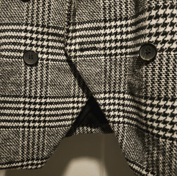 7 for all mankind houndstooth wool double breasted women's blazer, size small - Picture 3 of 4